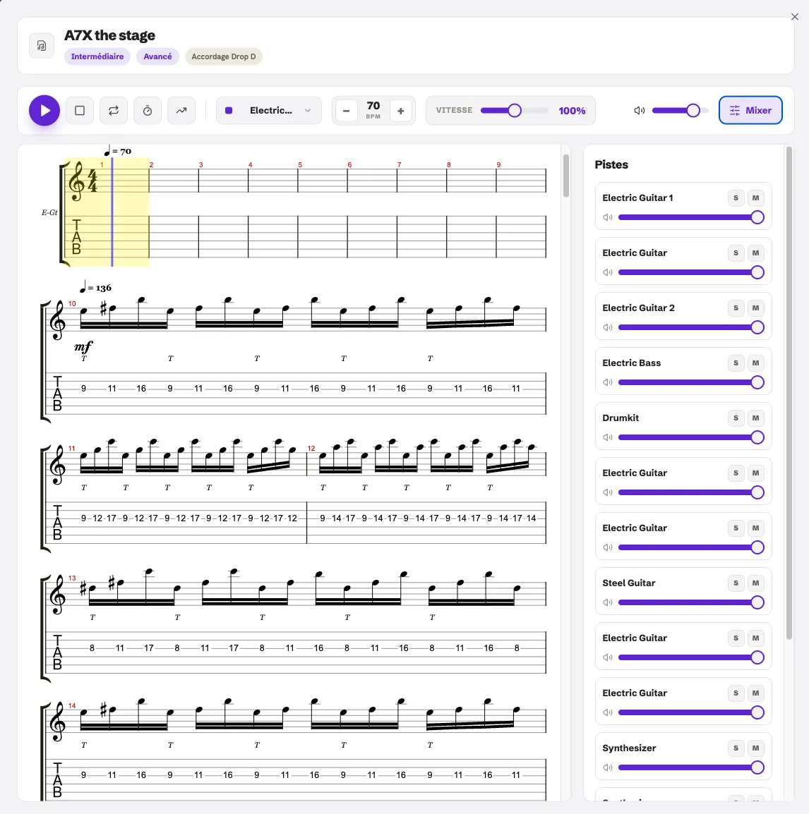 Lecteur Guitar Pro